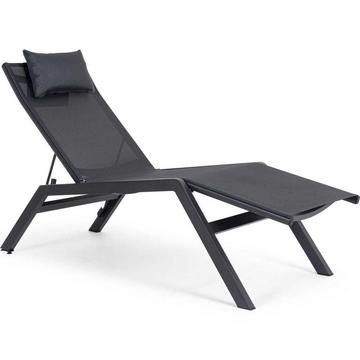 Chaise longue de jardin Krion anthracite