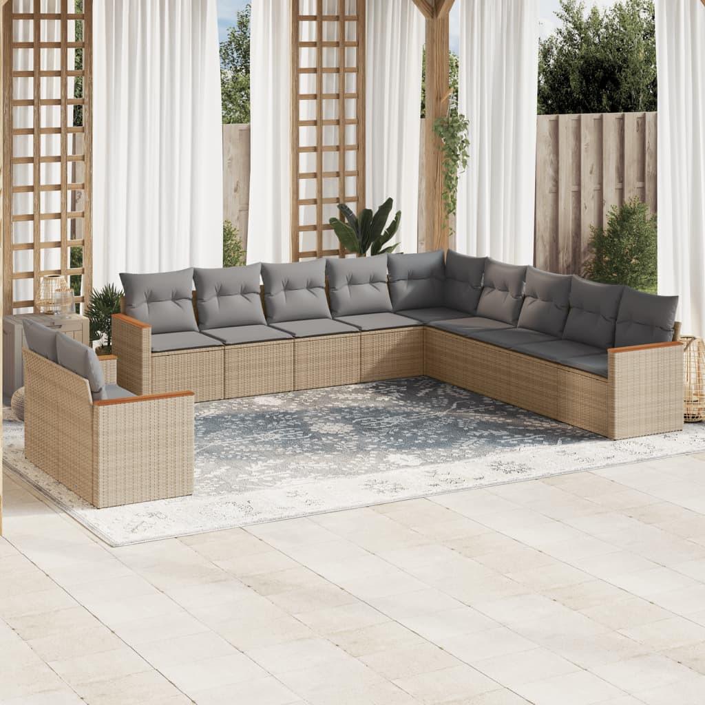 VidaXL set divano da giardino Polirattan  