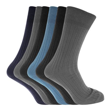 Universal Textiles  Strümpfe Socken, 100% , gerippt, 6erPack 