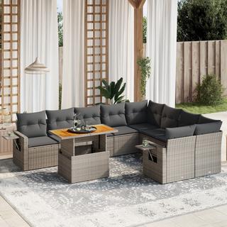 VidaXL set divano da giardino Polirattan  