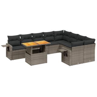 VidaXL set divano da giardino Polirattan  