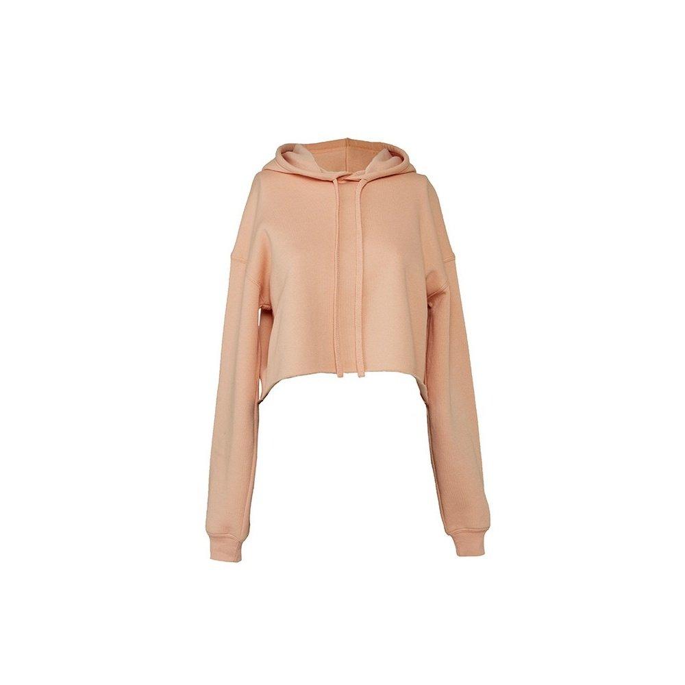 Image of Cropkapuzenpullover Damen Pfirsich M