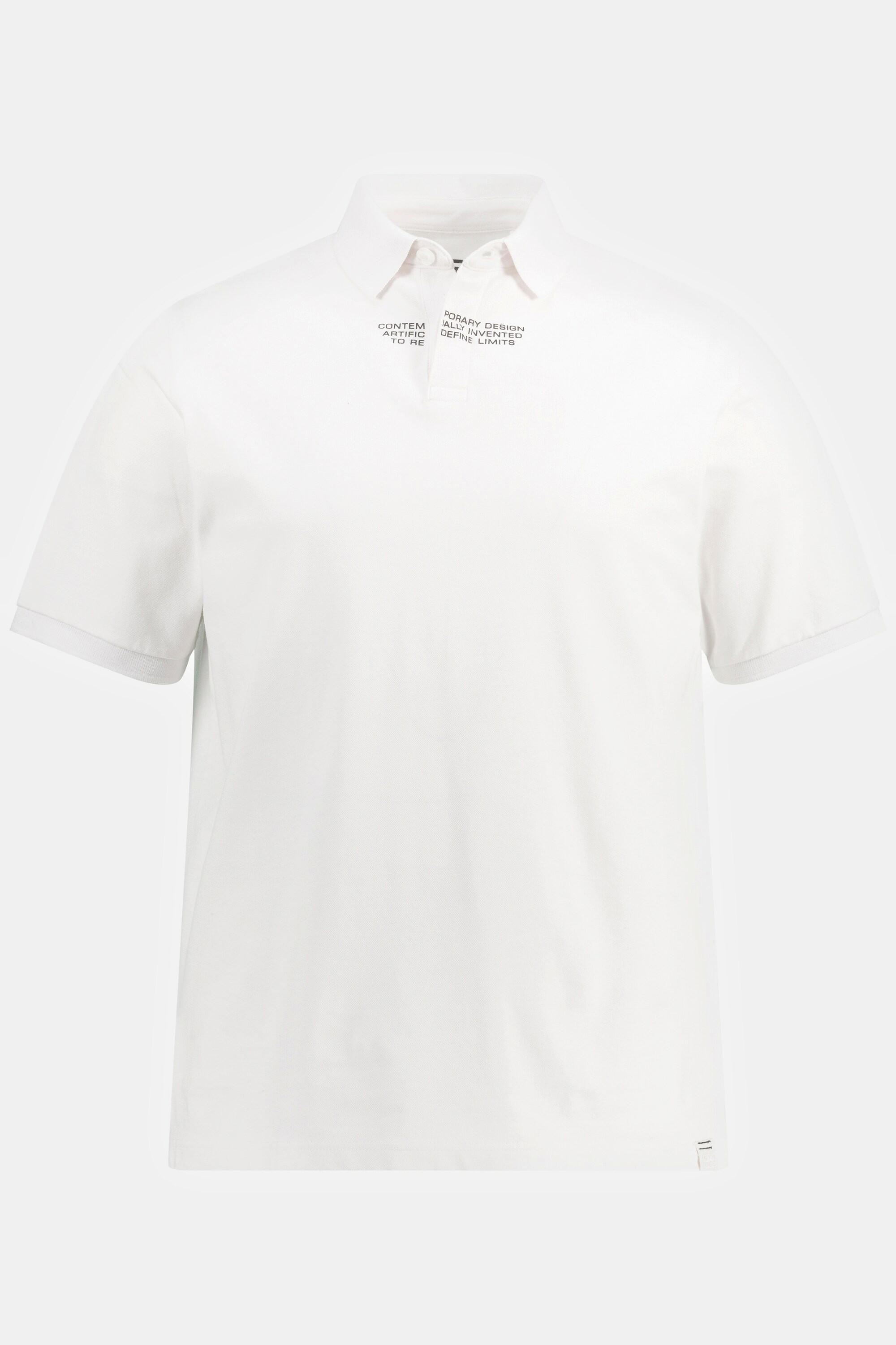 Sthuge  Maglia polo in piqué con stampa e mezze maniche, fino alla tg. 8XL 