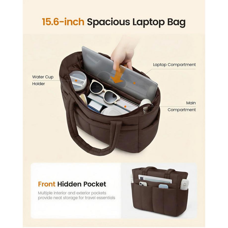 Only-bags.store Sac Fourre-Tout Léger avec 15 Compartiments et Étui Magnétique pour Écouteurs  