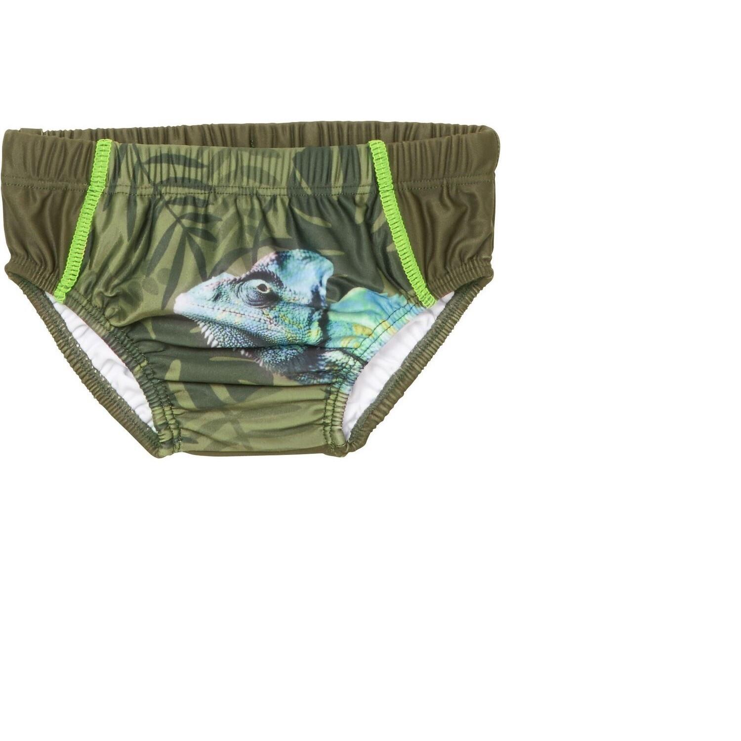 Image of Badeslip Mit Uv-schutz, Baby, Jungen Chameleon Unisex Olivegrün 6-12 mesi