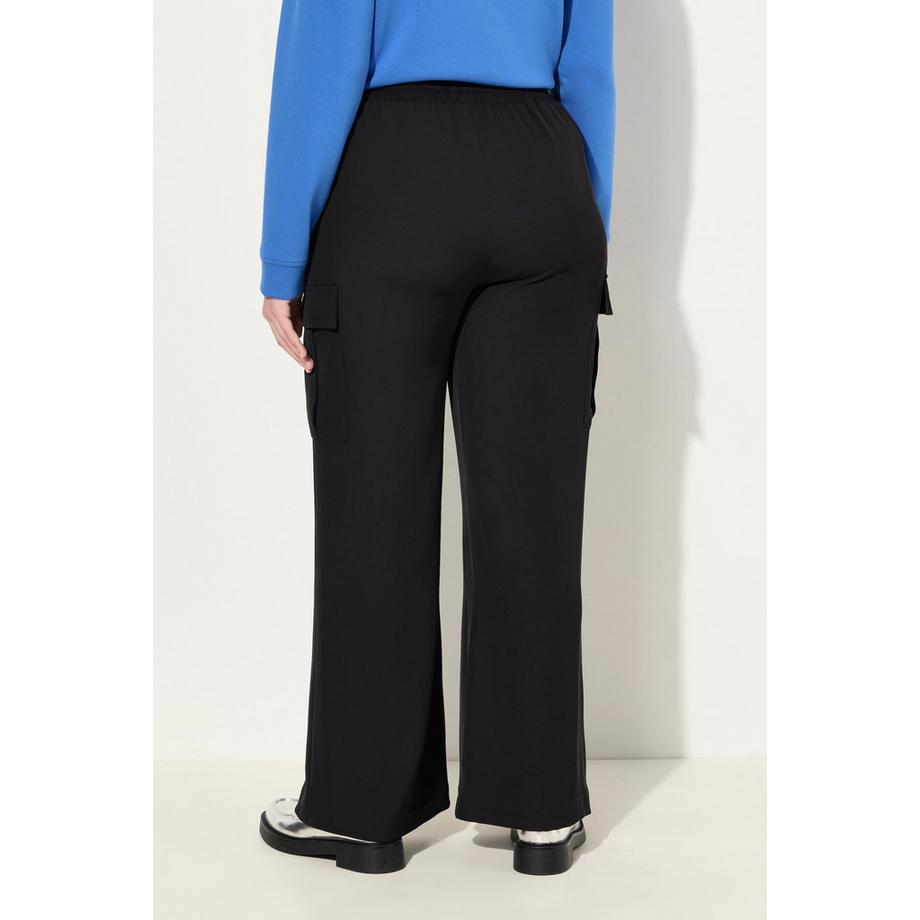 Ulla Popken Pantalon Cargo Jambe Droite Taille Élastique  