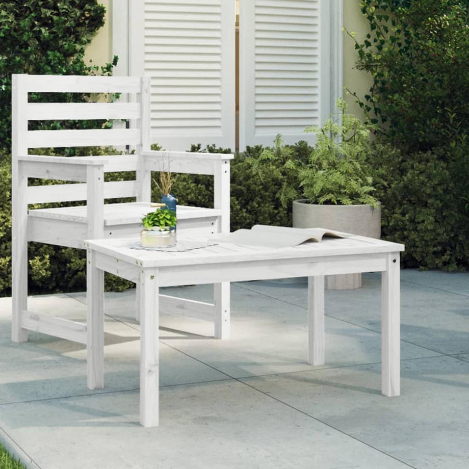 VidaXL Table de jardin bois de pin  