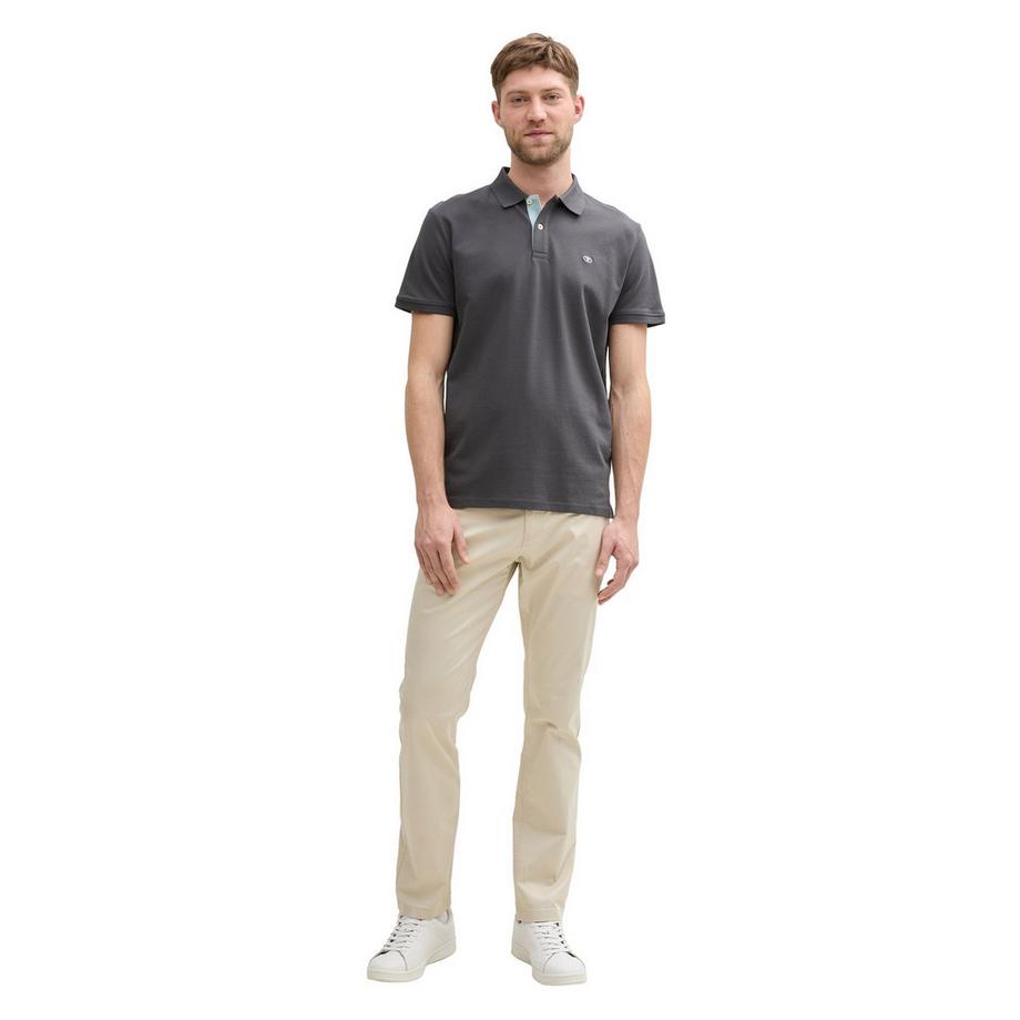 TOM TAILOR Polo  Pack de 1 Confortable à porter-Basic Polo With Contrast  