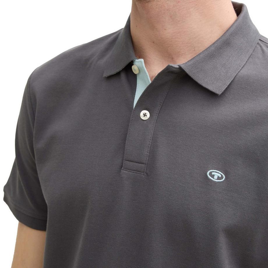 TOM TAILOR Polo  Pack de 1 Confortable à porter-Basic Polo With Contrast  