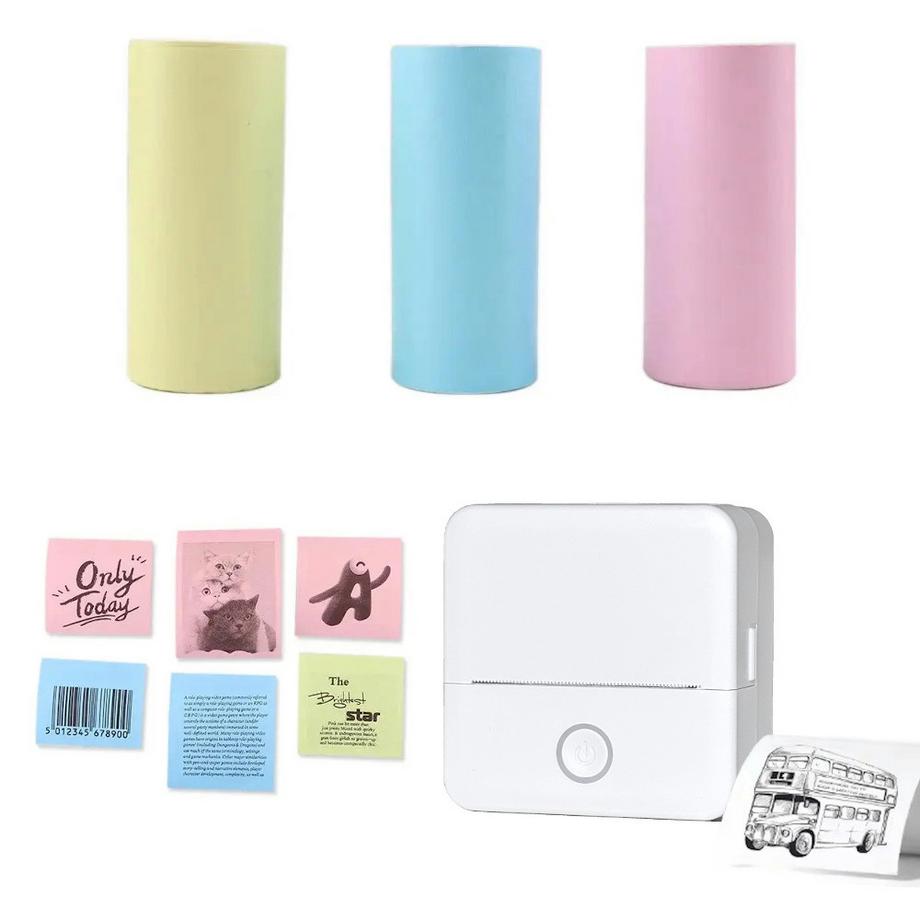 FitLife  Papier thermique adhésif, 1 rouleau pour mini-imprimante Tinyprint 