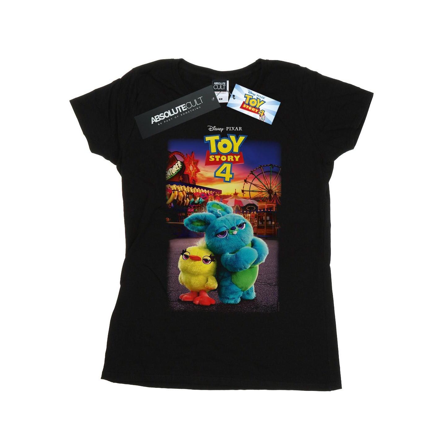 Image of Toy Story 4 Ducky And Bunny Poster Tshirt Damen Schwarz XL