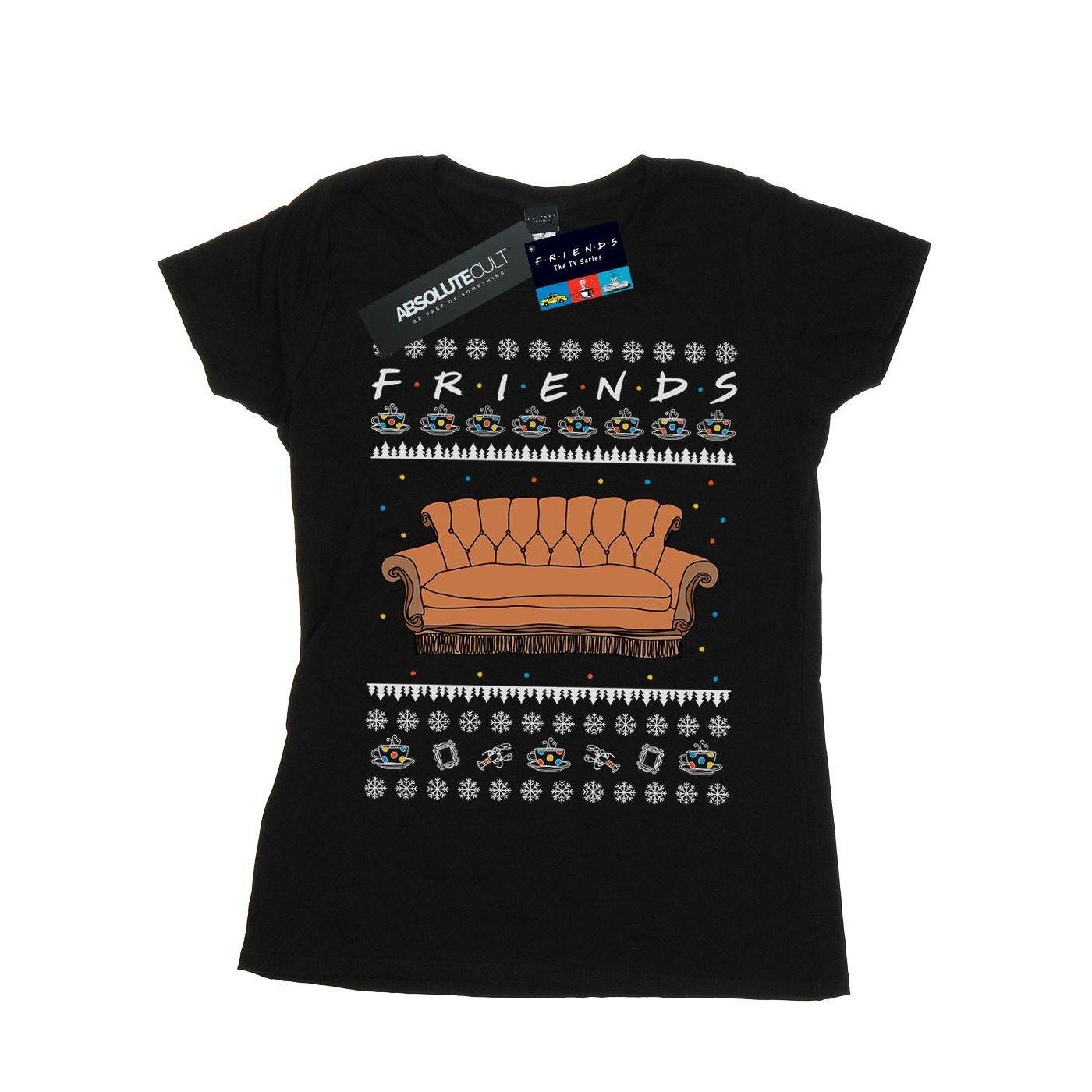 Image of Fair Isle Couch Tshirt Damen Schwarz S