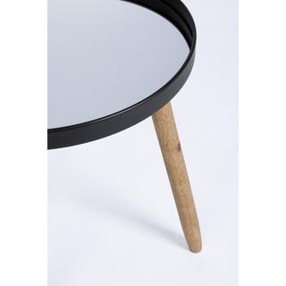 mutoni Table d&#039;appoint Edvard noire ronde (set de 2)  