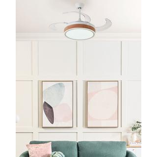 Beliani Ventilateur de plafond avec lampe en Métal Moderne FREMONT  