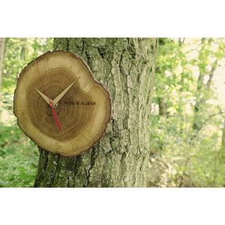 TFA Dostmann Quarz Wanduhr aus Eichenholz TREE-O-CLOCK  