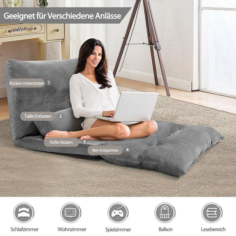 Klappbares Schlafsofa mit verstellbarer Rückenlehne