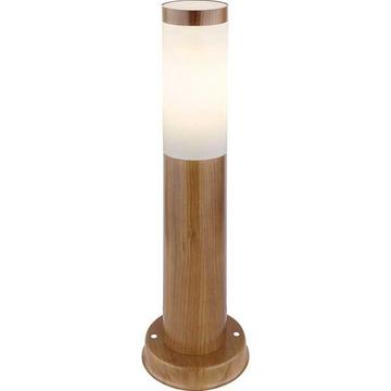 Lampada da esterno Boston inox 1xE27 effetto legno opale 13x13x45