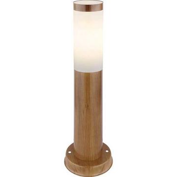 Lampe d'extérieur Boston inox 1xE27 aspect bois opale 13x13x45