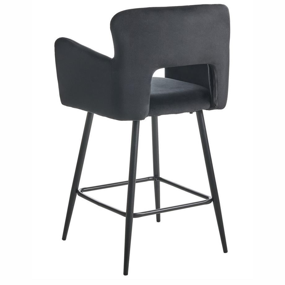 Beliani Set di 2 sedie alte en Velluto Glamour SANILAC  