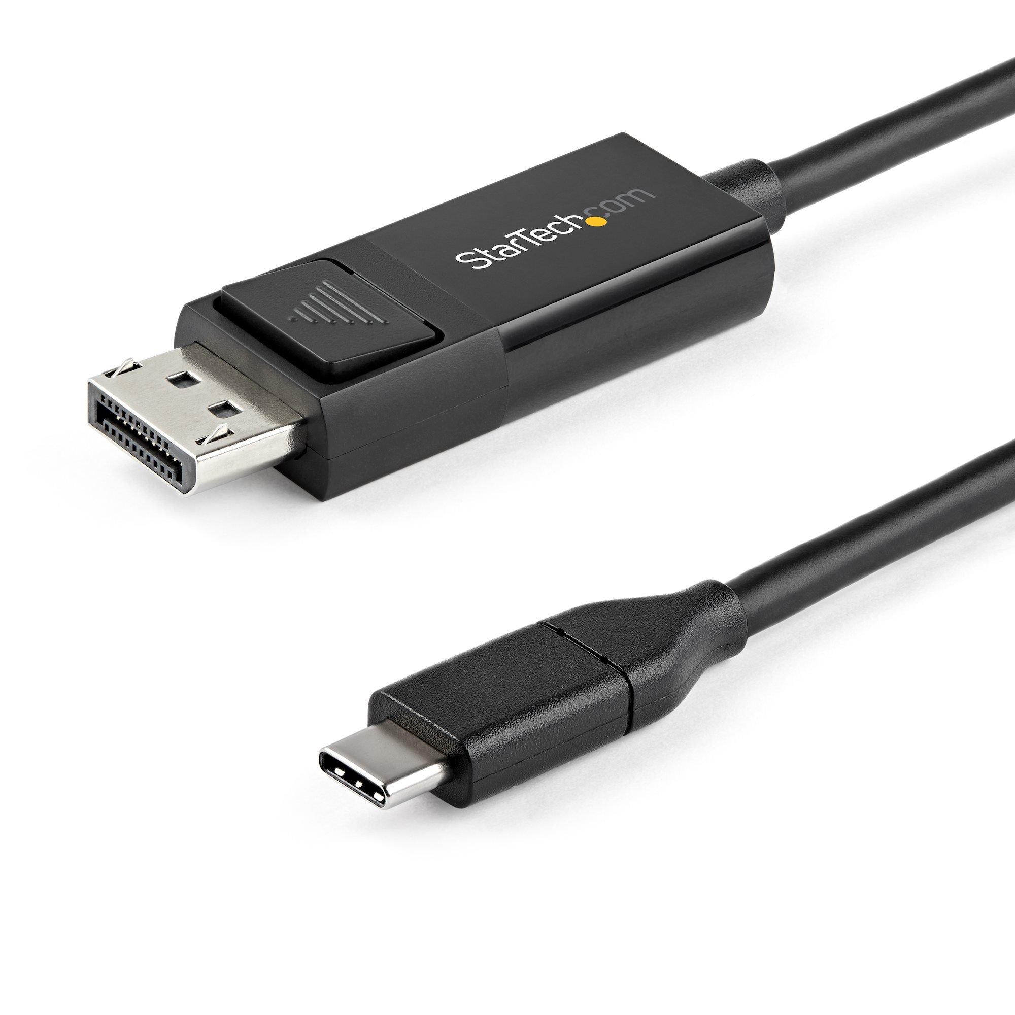 Image of StarTech.com 1m USB-C auf DisplayPort 1.2 Kabel 4K 60Hz - Bidirektionales DP zu USB-C oder USB-C zu DP reversibles Videoadapterkabel - HBR2/HDR - USB Typ C/TB3 Monitorkabel