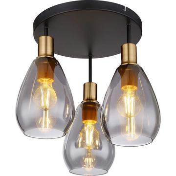 Plafonnier Fanni métal noir mat 3xE27 38x38x38