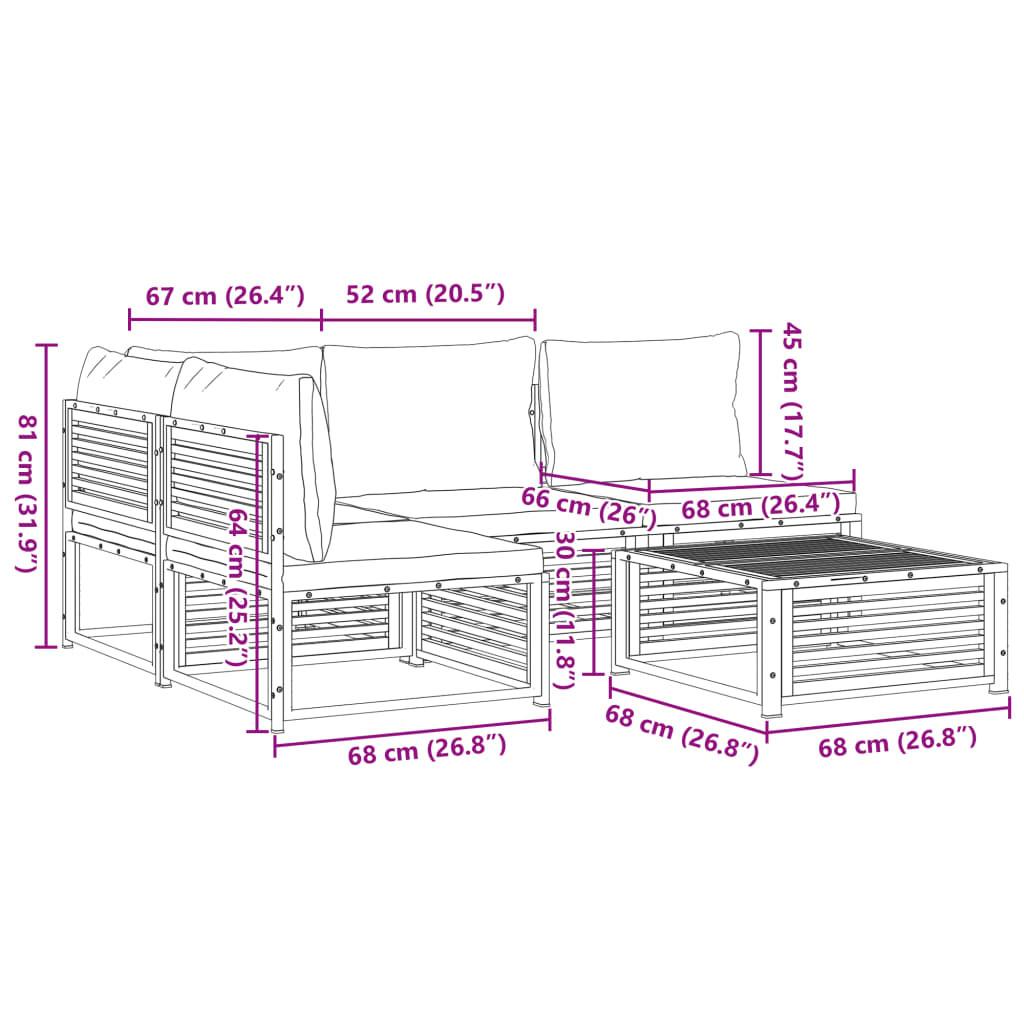 VidaXL set salotto da giardino Legno  