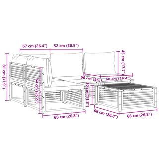 VidaXL set salotto da giardino Legno  