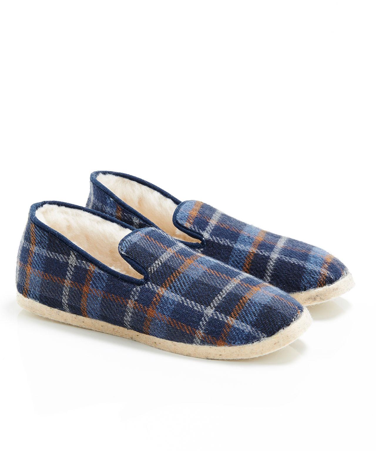 Image of Hausschuh Mit Thermolactyl-futter. Unisex Blau 44