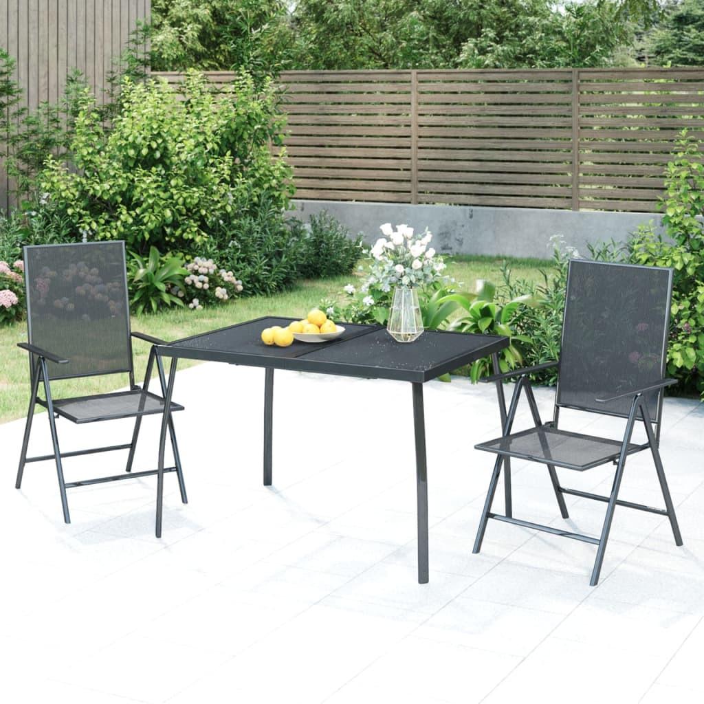 VidaXL Table de jardin acier  