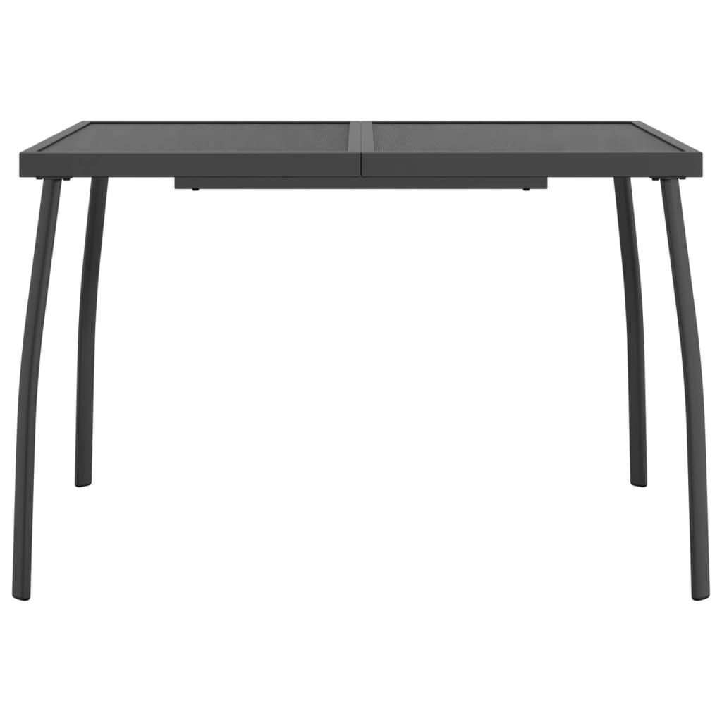 VidaXL Table de jardin acier  