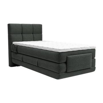 Set boxspring test. trapun. + Rete relax elett. + Mater. + Topper 100x200 Tessuto Antracite - LODI di PALACIO