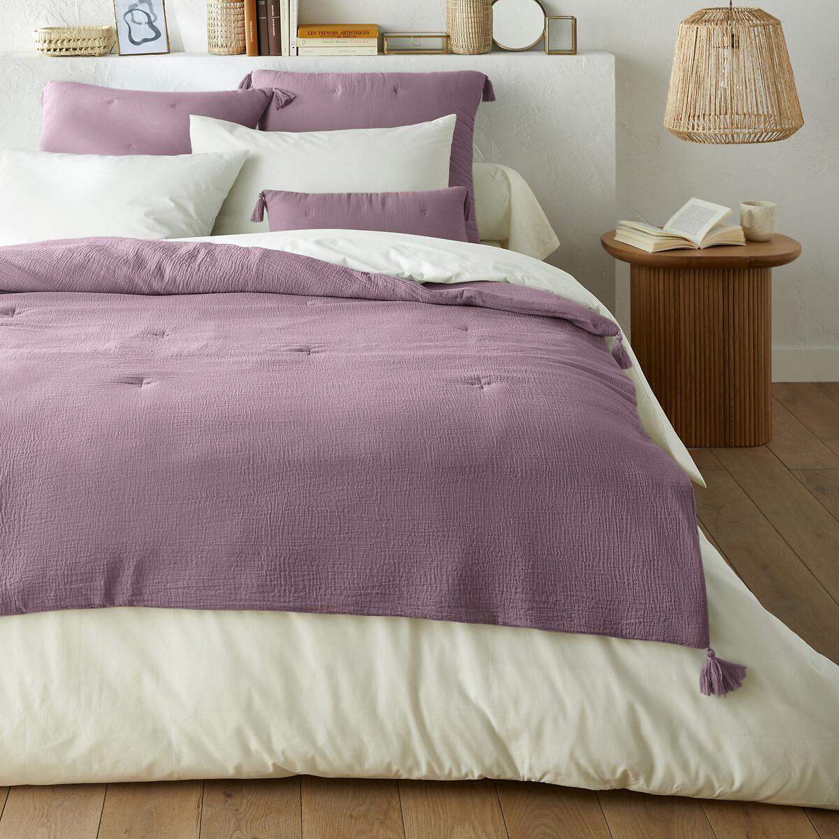 Image of Tagesdecke Kumla Aus Gestepptem Baumwollmusselin Unisex Beige 150X150CM