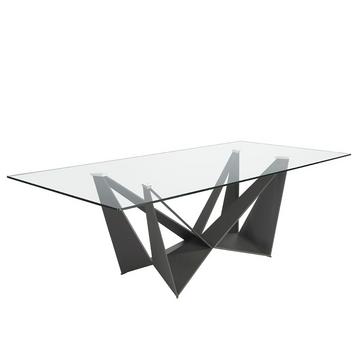Table à manger rectangulaire en verre