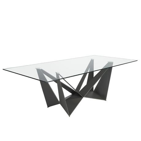 ANGEL CERDA Table à manger rectangulaire en verre  