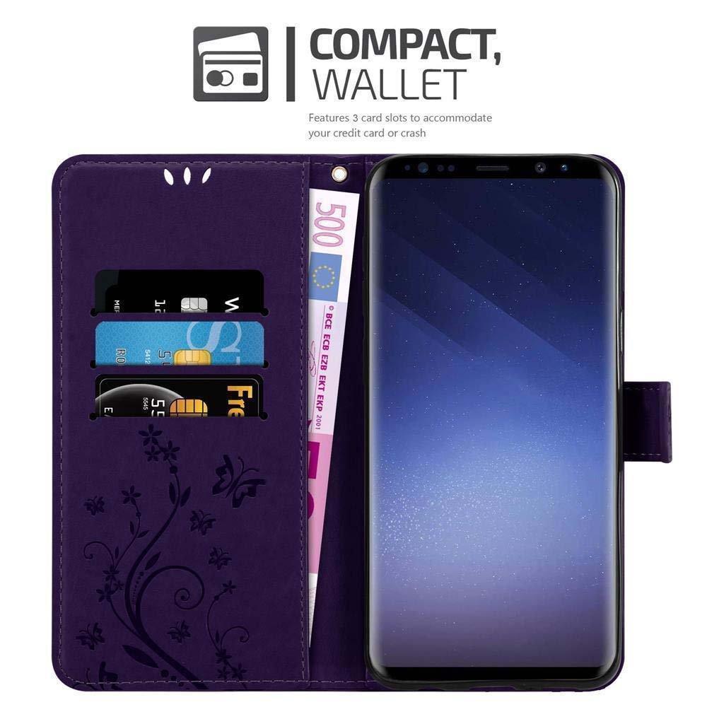 Cadorabo  Hülle für Samsung Galaxy S9 PLUS Blumen Design Magnetverschluss 