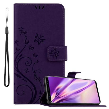 Cadorabo  Hülle für Samsung Galaxy S9 PLUS Blumen Design Magnetverschluss 