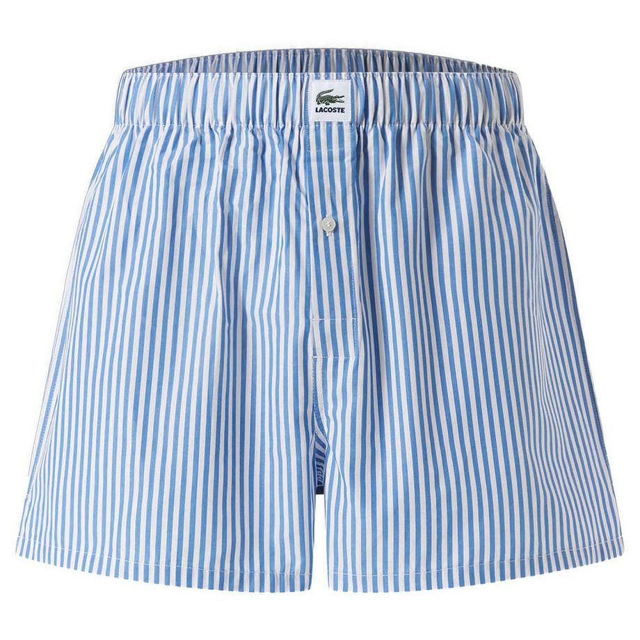 LACOSTE Gestreifte Baumwoll Boxershorts 3er Pack mit Gewebtem Label  