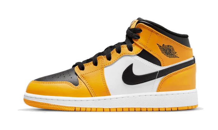 Image of Air Jordan 1 Mid Taxi (gs) Damen Gelb 38.5