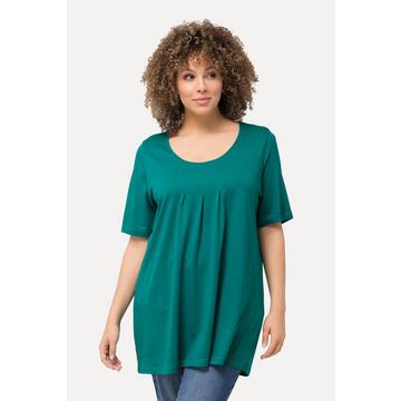 T-shirt dal taglio svasato con modal, pieghe decorative, scollo a girocollo e mezze maniche