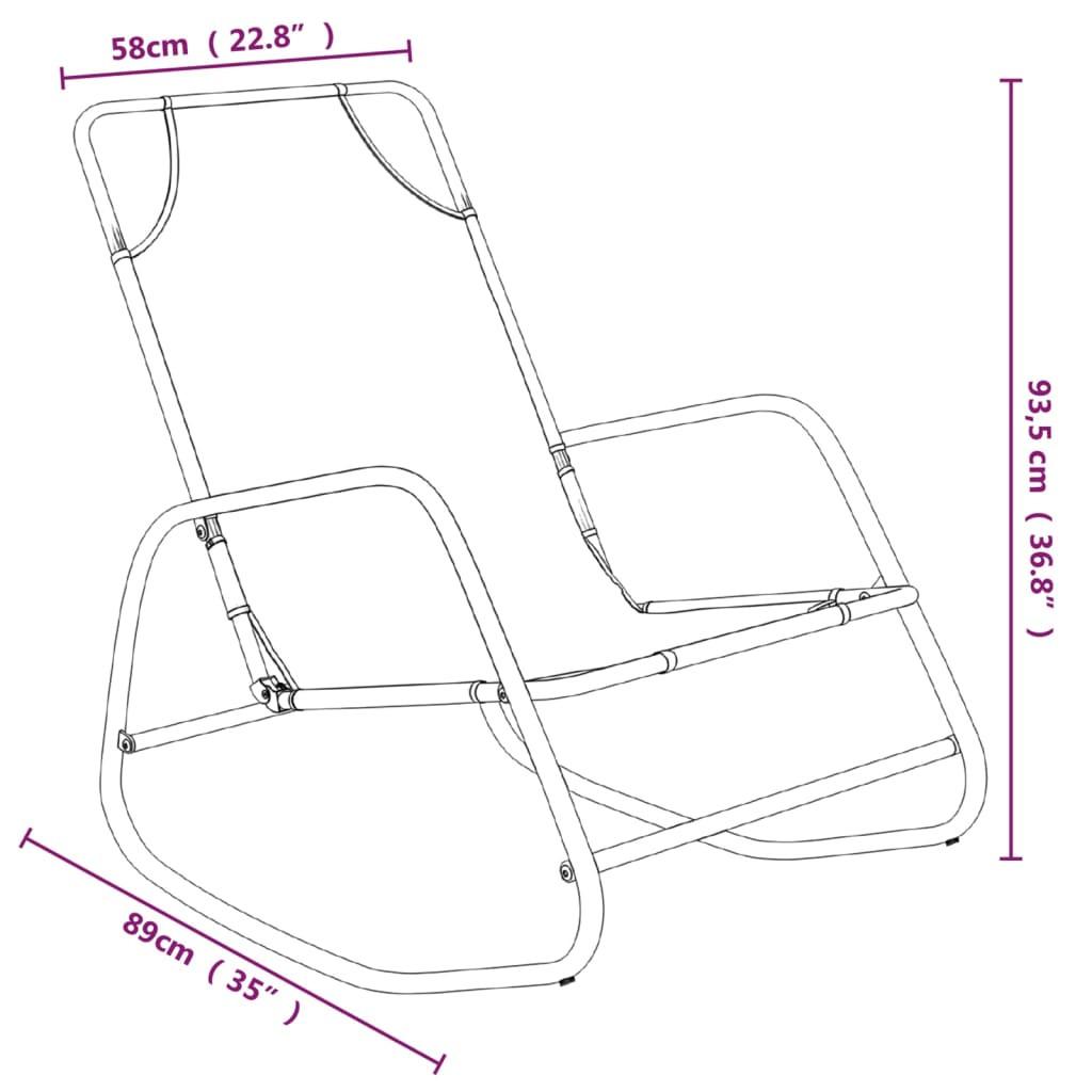 VidaXL Chaise longue  