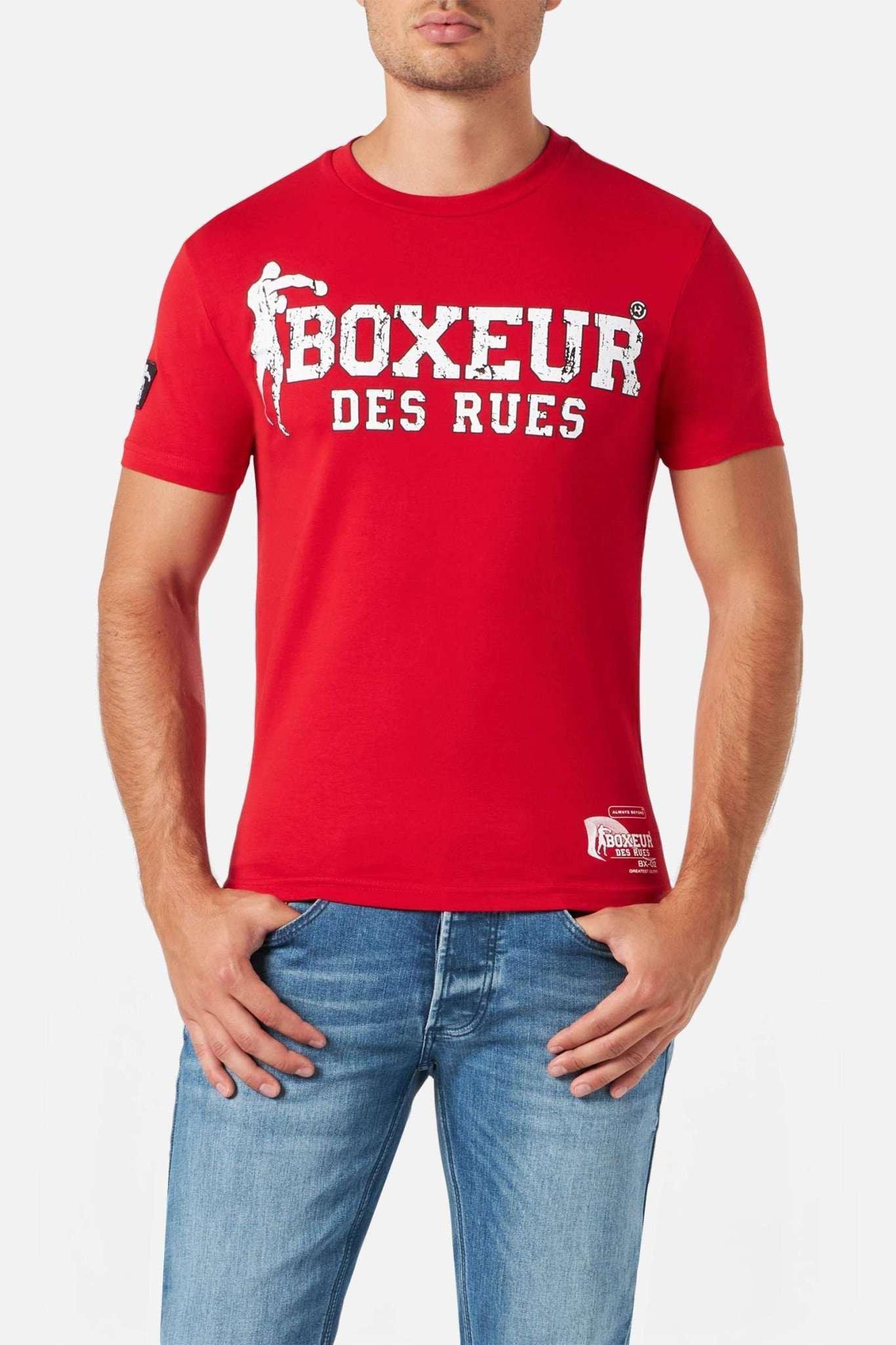 Image of T-shirts T-shirt Boxeur Street 2 Herren Rot Bunt L