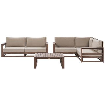 Set lounge pour jardin en Bois d'acacia certifié FSC® Moderne TIMOR