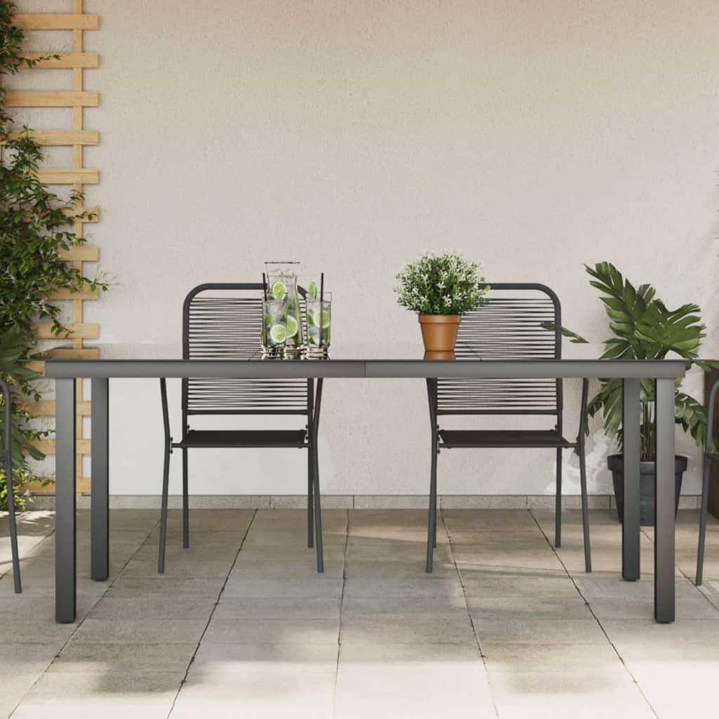 VidaXL Table à manger de jardin verre  