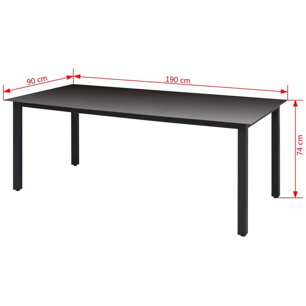 VidaXL Table à manger de jardin verre  