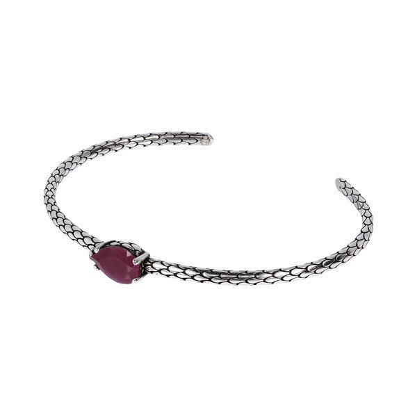 Image of Manschettenarmband Mit Stein Damen Dunkelrot ONE SIZE