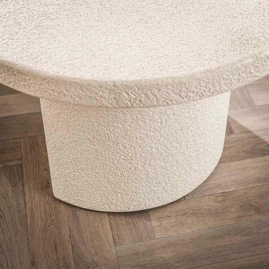 mutoni Table basse Arch Stone blanc 150x65  