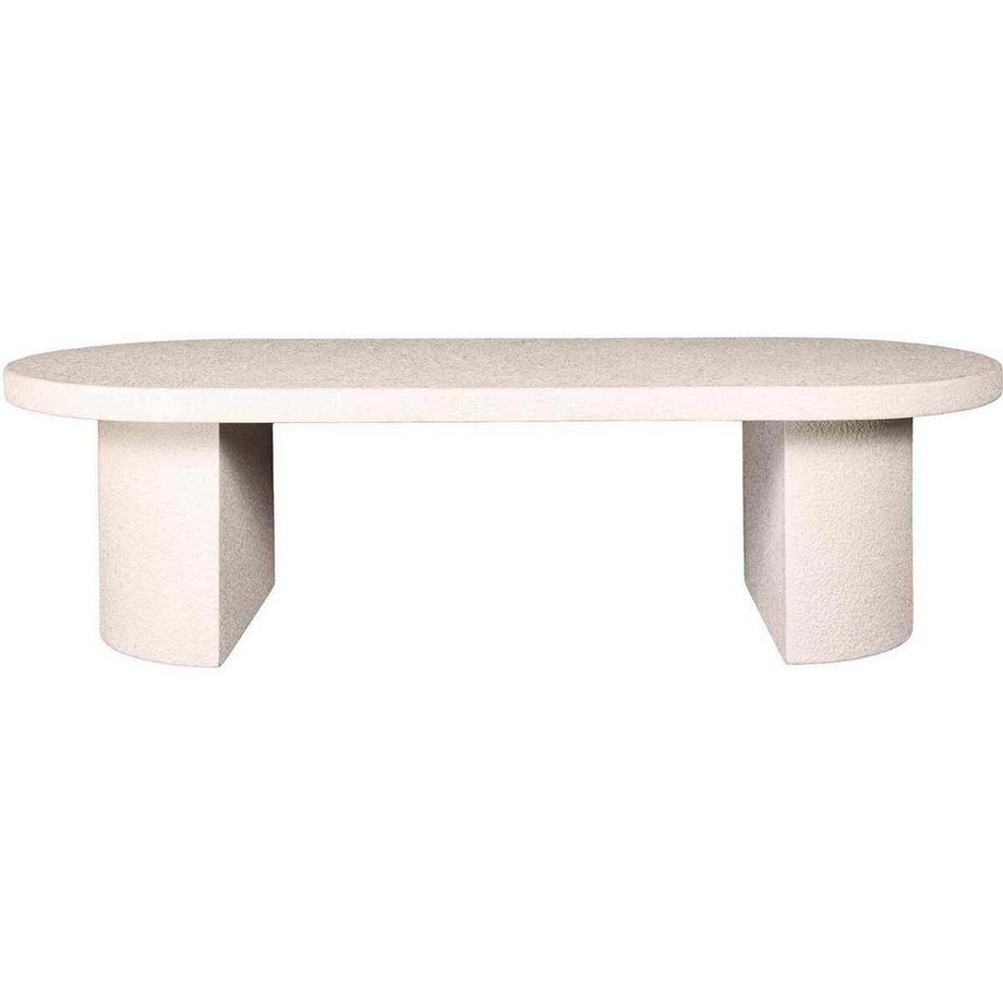 mutoni Table basse Arch Stone blanc 150x65  