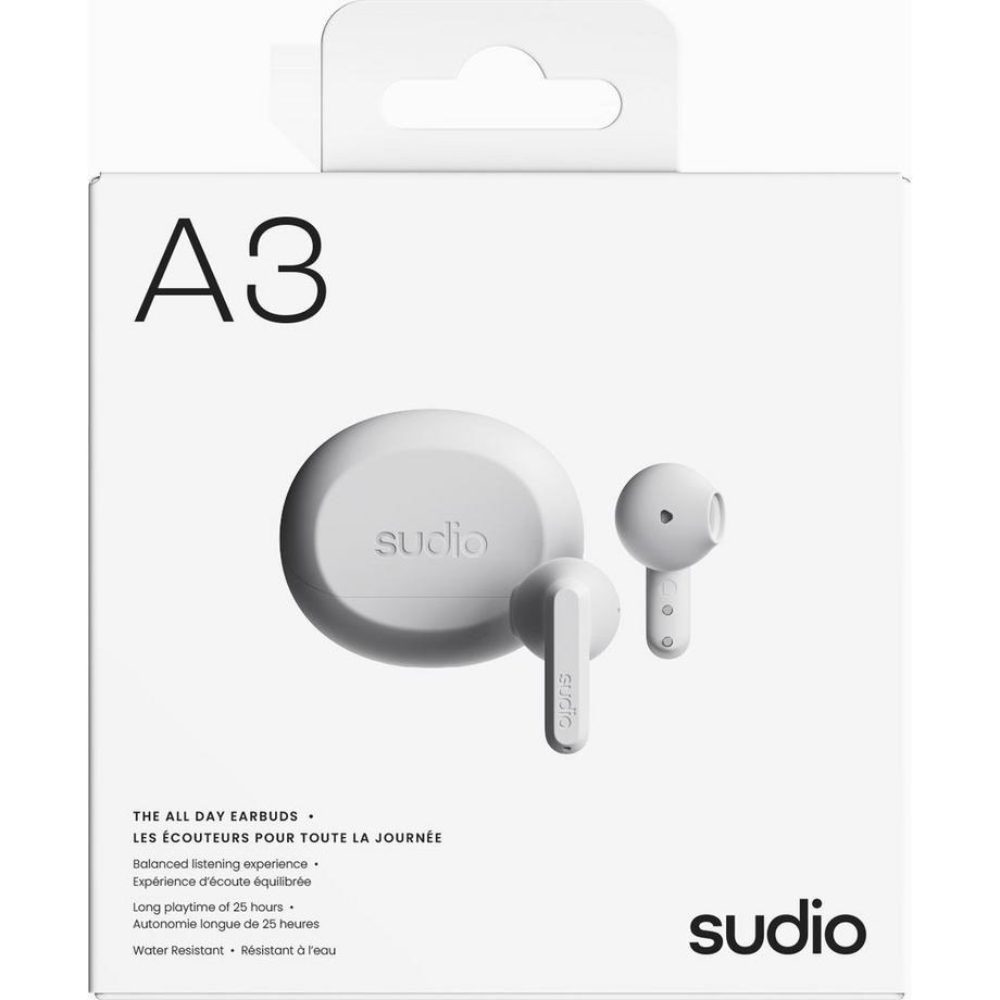 SUDIO  SUDIO-Kopfhörer A3 Weiß In-Ear True Wireless 