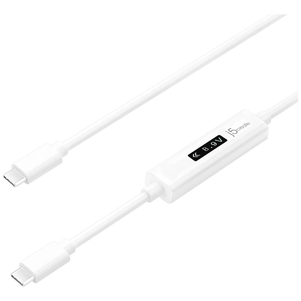j5Create  USB-C 2 zu USB-C Kabel mit OLED Dynamic Power Meter 