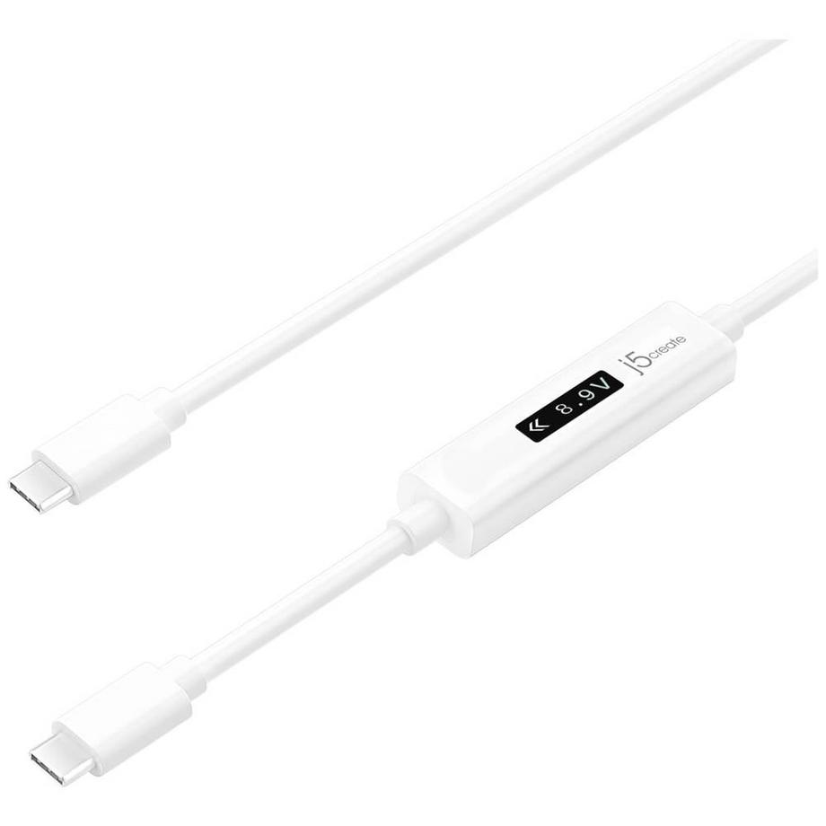 j5Create  USB-C 2 zu USB-C Kabel mit OLED Dynamic Power Meter 